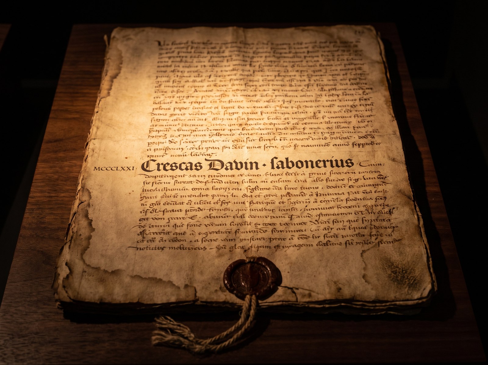 Le registre notarial de Marseille, 1371 — Crescas Davin, sabonerius
